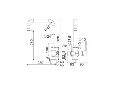 Смеситель для кухни с подключением фильтра BELZ B802-7 (B76802-7)