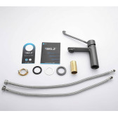 Смеситель для раковины BELZ оружейная сталь (B10019-3)