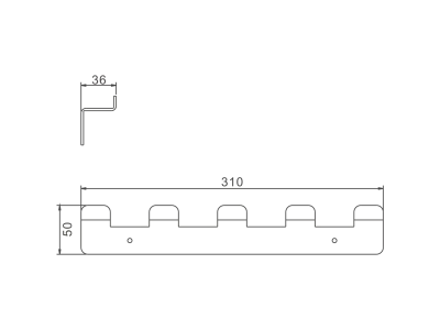 Планка с 5-ю крючками BELZ цвет: белый (B9005-8)
