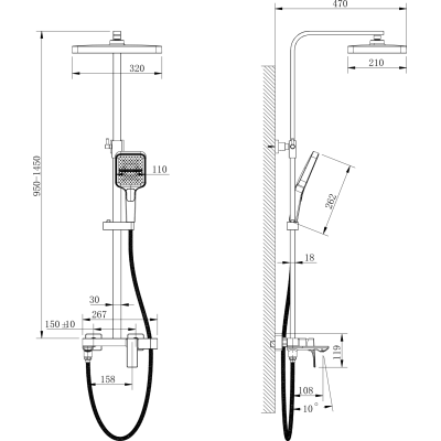 Душевая система BELZ (B24709-3)