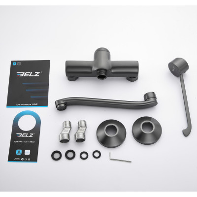 Смеситель для кухни BELZ оружейная сталь (B79019-3)