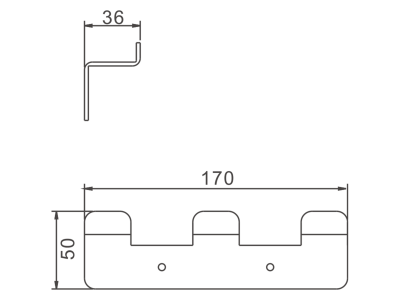 Планка с 3-мя крючками BELZ цвет: золото (PVD-покрытие) (B9003-5)