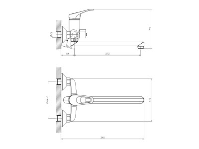 Смеситель для ванны DECOROOM DR21 (DR21043)