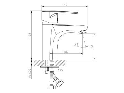 Смеситель для раковины DECOROOM DR70 (DR70011)