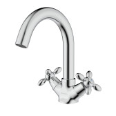 Смеситель DECOROOM DR53 для умывальника с поворотным изливом (DR53011)