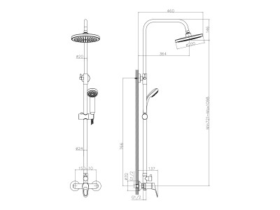Смеситель для душа DECOROOM DR21 (DR21070)