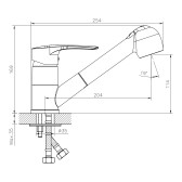 Смеситель для кухни DECOROOM DR70 (DR70023)