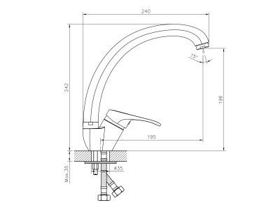 Смеситель для кухни DECOROOM DR21 (DR21021)