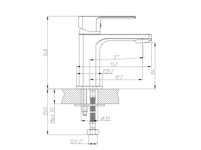 Смеситель для раковины DECOROOM DR20 (DR20011)