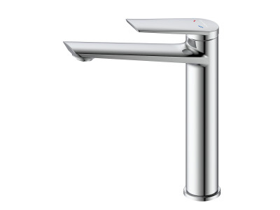 Смеситель DECOROOM DR24 для умывальника высокий монолитный (DR24013)