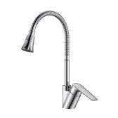 Смеситель DECOROOM DR27 для кухни с гибким поворотным изливом (DR27024)