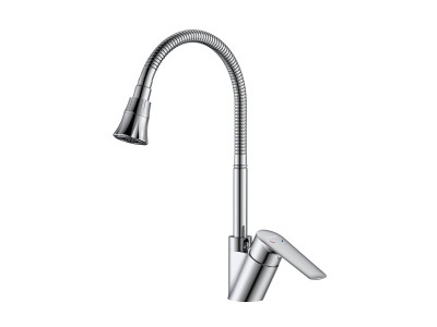 Смеситель DECOROOM DR27 для кухни с гибким поворотным изливом (DR27024)