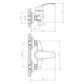 Смеситель для душа DECOROOM DR71 (DR71055)