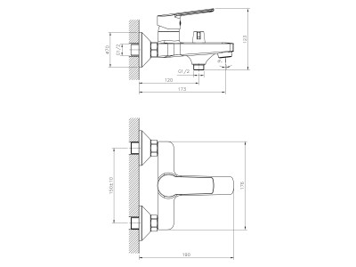 Смеситель для ванны DECOROOM DR22 (DR22036)