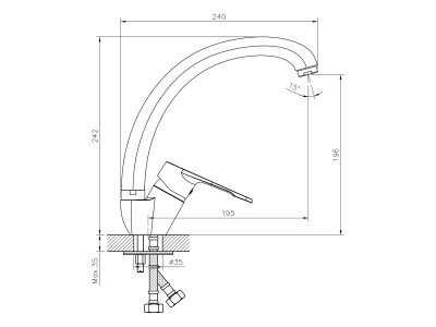 Смеситель для кухни DECOROOM DR23 (DR23021)