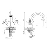 Смеситель для умывальника DECOROOM DR51 (DR51011-Black)