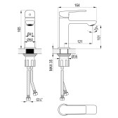 Смеситель DECOROOM DR28 для умывальника монолитный (DR28011)