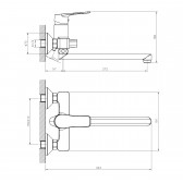 Смеситель для ванны DECOROOM DR23 (DR23043)