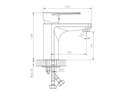 Смеситель для раковины DECOROOM DR72 (DR72011)