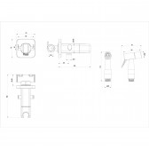 Смеситель DECOROOM DR25 с гигиеническим душем, встраиваемый (DR25063)