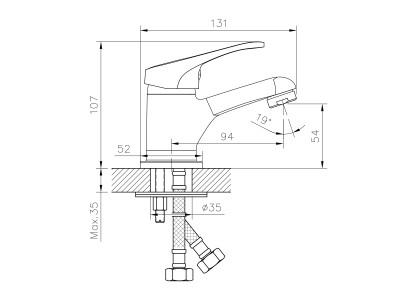 Смеситель для раковины DECOROOM DR21 (DR21011)