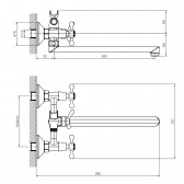 Смеситель для ванны DECOROOM DR53 (DR53043)