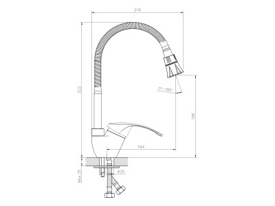 Смеситель для кухни DECOROOM DR71 (DR71022)