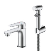 Смеситель DECOROOM DR27 для умывальника и биде монолитный (DR27015)