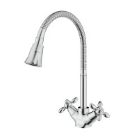 Смеситель DECOROOM DR53 для кухни с гибким поворотным изливом (DR53021)