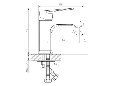 Смеситель для раковины DECOROOM DR23 (DR23011)