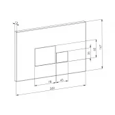 Клавиша смыва DK матовое золото Quadro (DB1519003)