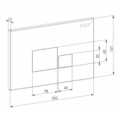 Клавиша смыва DK белый Quadro (DB1519016)