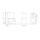 Унитаз-компакт безободковый D&K Matrix 630365840мм (DT1397016)