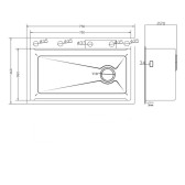 Кухонная мойка многофункц. DQ нерж.сталь матовое золото в комплекте со смесителем и аксессуарами (DKS754607)