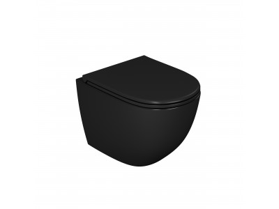 Унитаз подвесной безободковый D&K Matrix DT1396025 черный