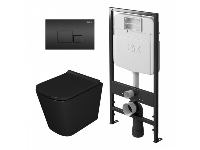 Комплект DK DS1432502 унитаз DT1436025, инсталляция DI8055119, клавиша смыва DB1519025