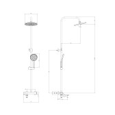 Душевая система со смесителем DQ Düsseldorf хром (DA1723701)