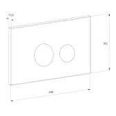 Клавиша смыва D&K Bayern DB1529016.2  (арт.инсталл DI8050127), белый