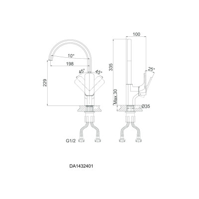 Смеситель для кухни DK Berlin Kunste (DA1432413)