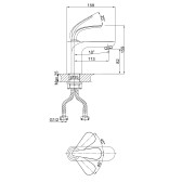 Смеситель для раковины DK Venice Gondola (DA1022141)