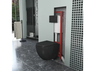 Инсталляция с черной клавишей D&K 400*165*1160мм (DI8540116)