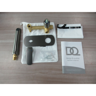 Смеситель для раковины DQ Düsseldorf встраиваемый настенный графит (DA1724406)