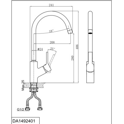 Смеситель для кухни DK Rhein.Dusseldorf (DA1492401)