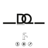 Смеситель для ванны с душем DQ Bonn короткий излив мат.золото (DA1703207)