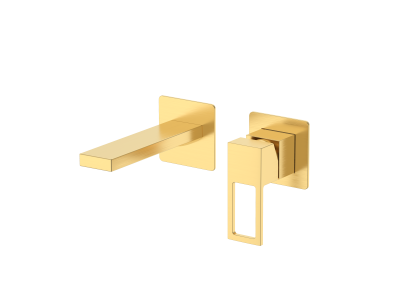 Смеситель для раковины DQ Dortmund встраиваемый настенный мат.золото (DA1714407)