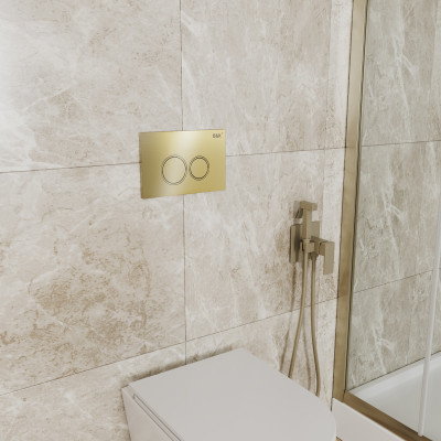 Клавиша смыва D&K Bayern DB1529007.2 (арт.инсталл DI8050127), золото глянец (DB1529007.2)