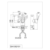 Смеситель для раковины DK Rhein Paulinus (DA1352101)