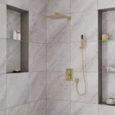 Душевая система для душа DK встраиваемая термостатическая матовое золото Bayern.Liszt (DA2515707A04)