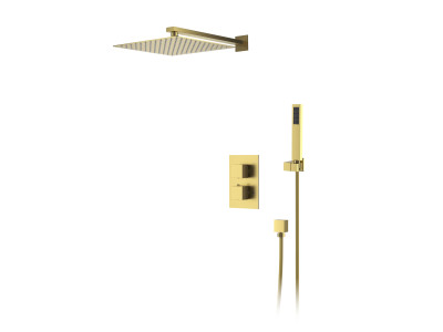 Душевая система для душа DK встраиваемая термостатическая матовое золото Bayern.Liszt (DA2515707A04)