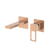 Смеситель для раковины DQ Dortmund встраиваемый настенный браш.роз.золото (DA1714433)